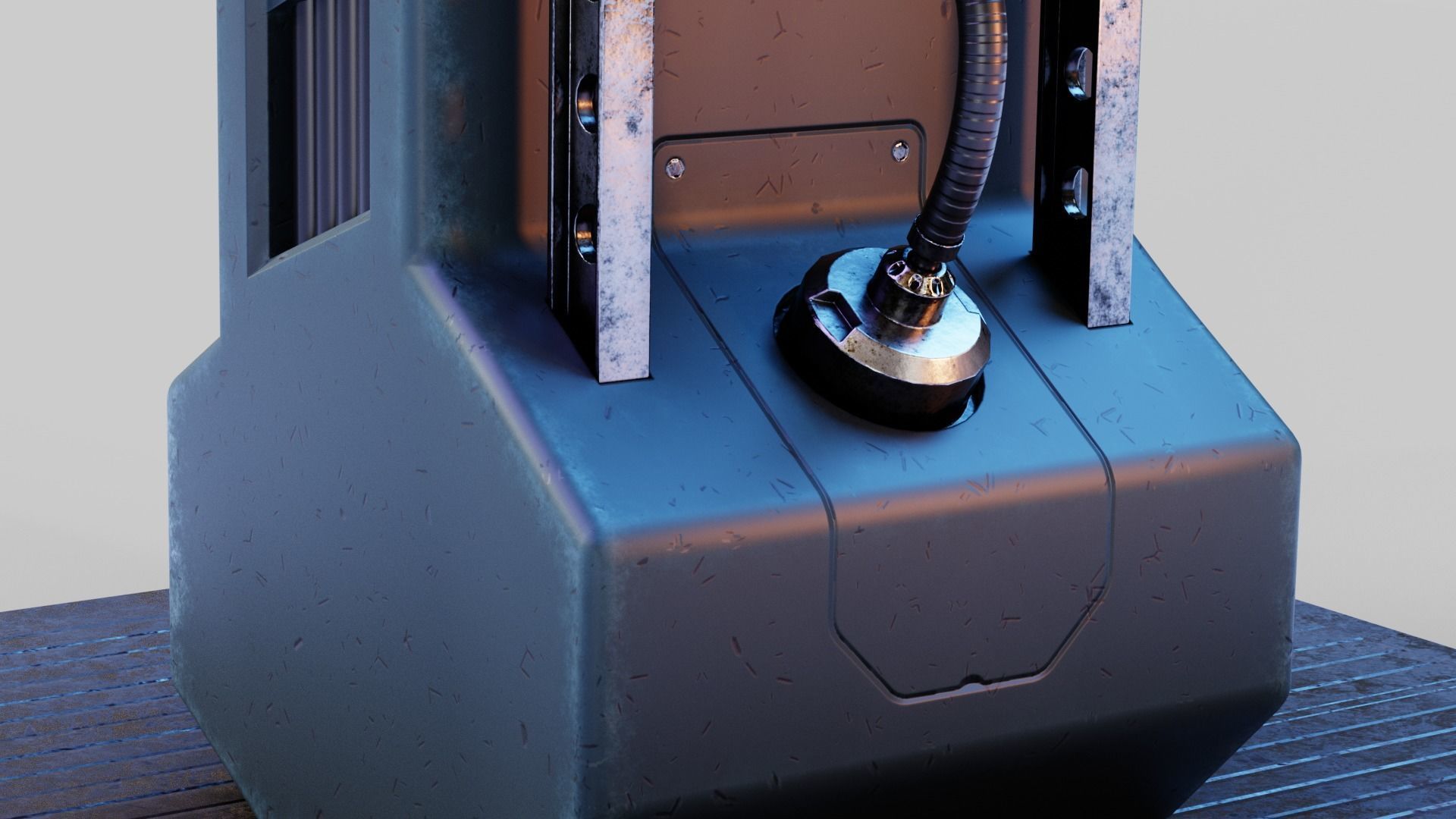 Sci-fi Computer Terminal Low-poly 3D model_14