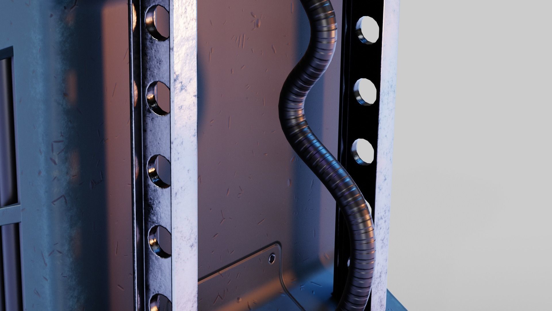 Sci-fi Computer Terminal Low-poly 3D model_16