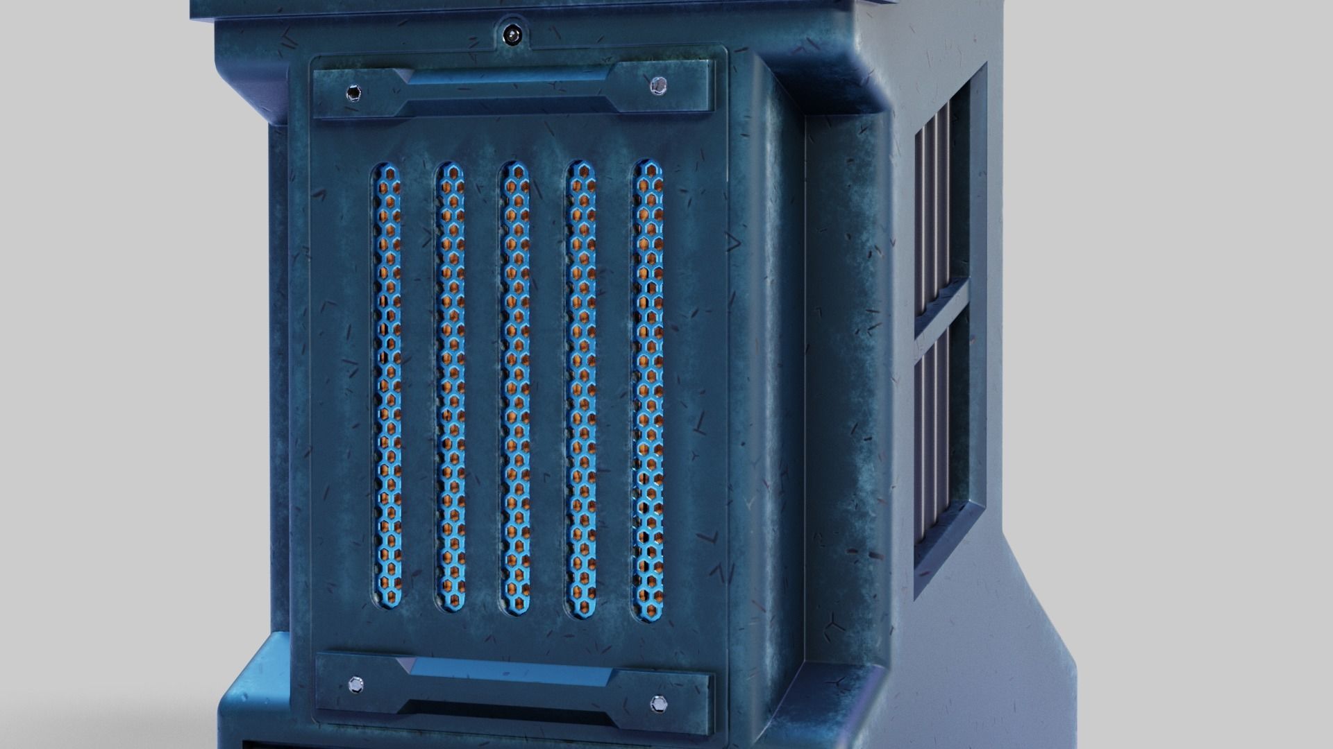 Sci-fi Computer Terminal Low-poly 3D model_11