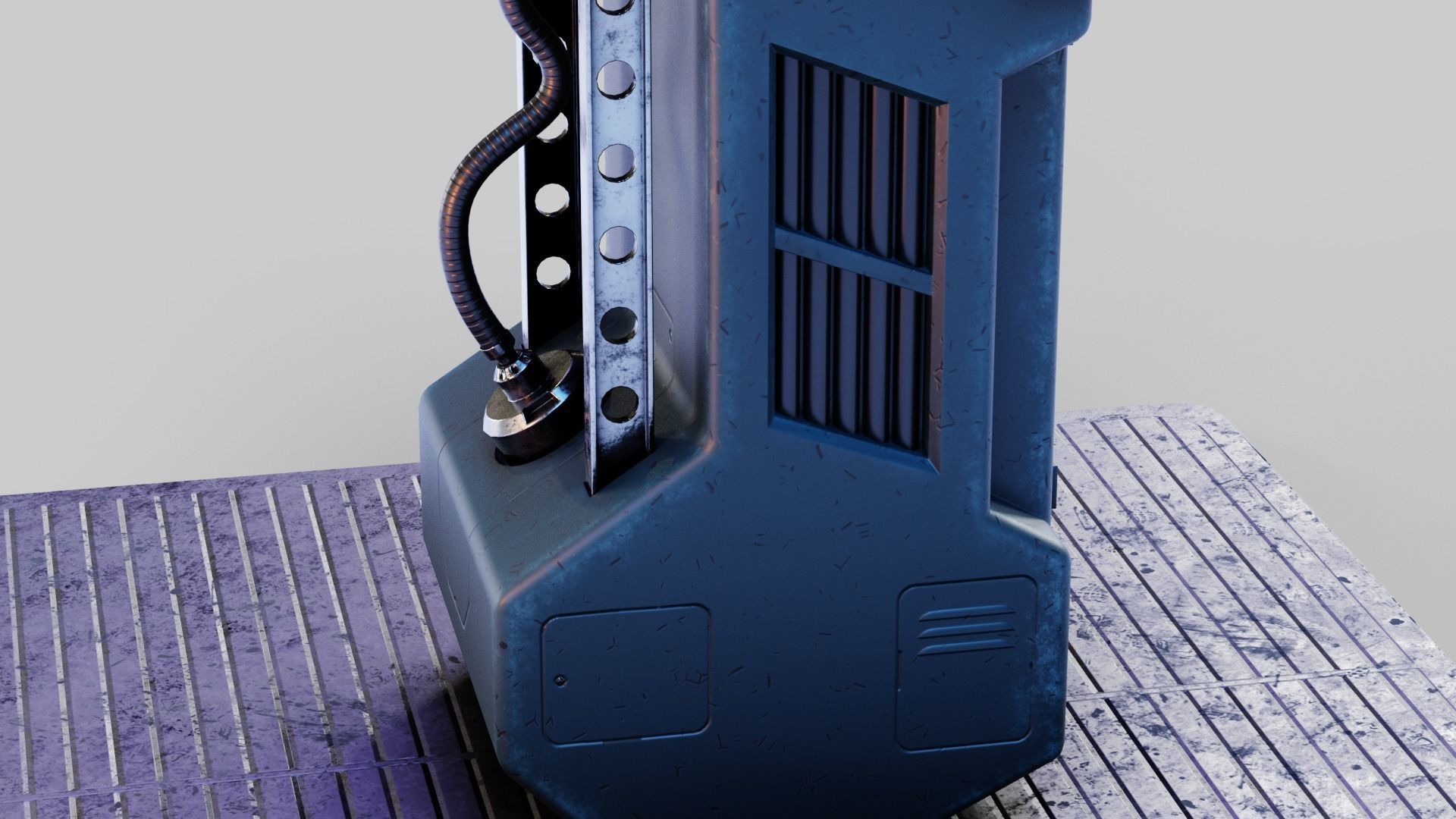 Sci-fi Computer Terminal Low-poly 3D model_17