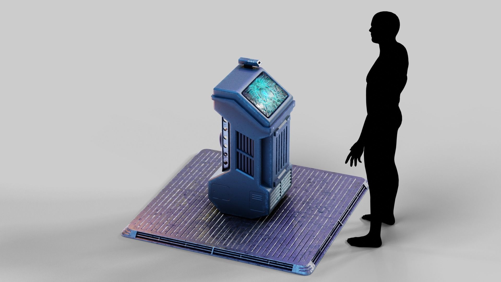 Sci-fi Computer Terminal Low-poly 3D model_22