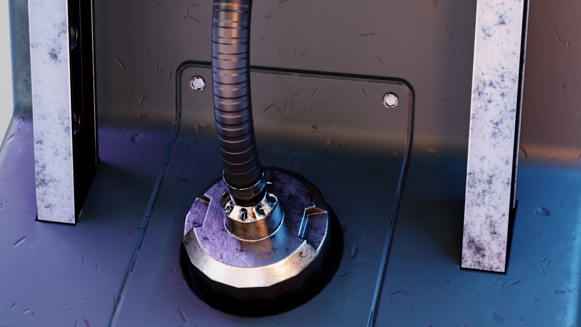 Sci-fi Computer Terminal Low-poly 3D model_15