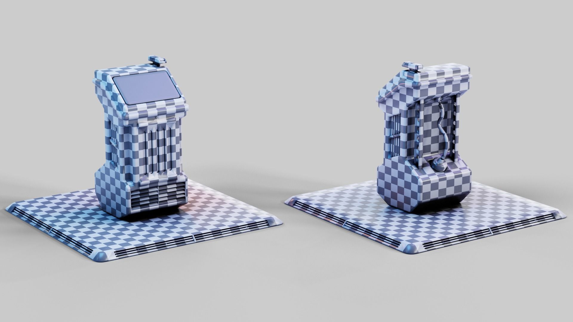 Sci-fi Computer Terminal Low-poly 3D model_19