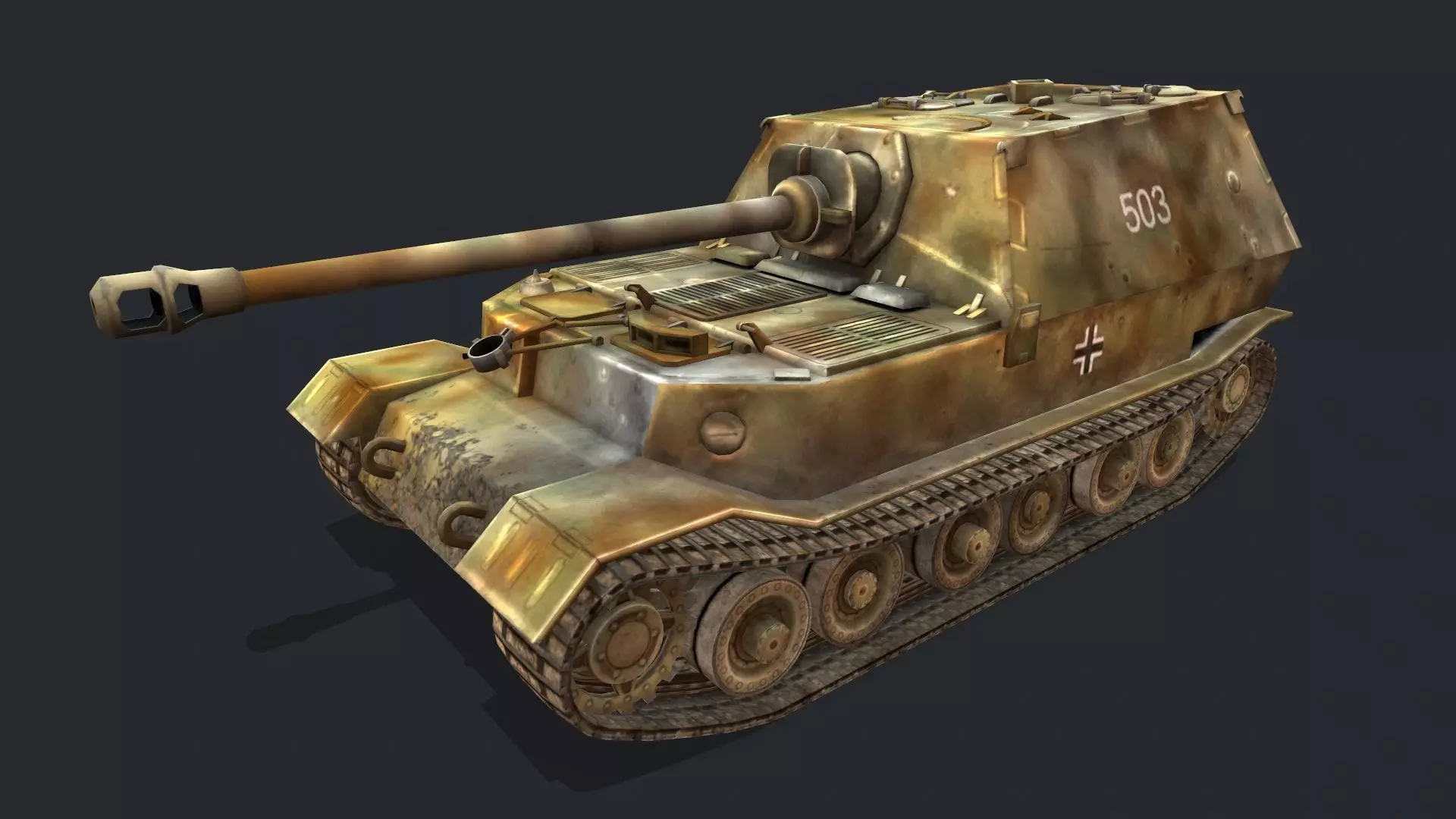 Elephant Tank Low-poly 3D model