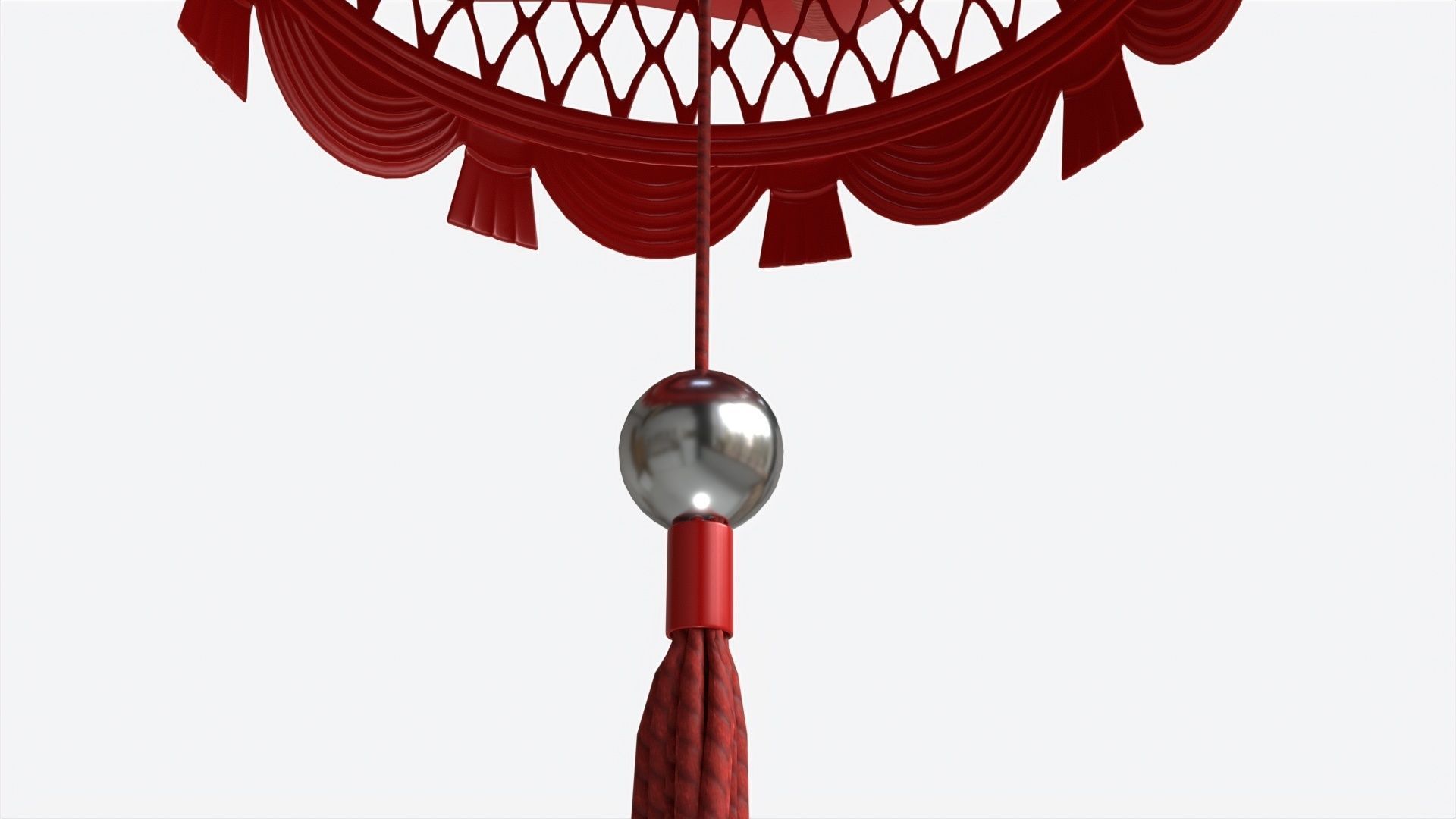 Oriental Traditional Hanging Paper Lantern 02 3D model_3