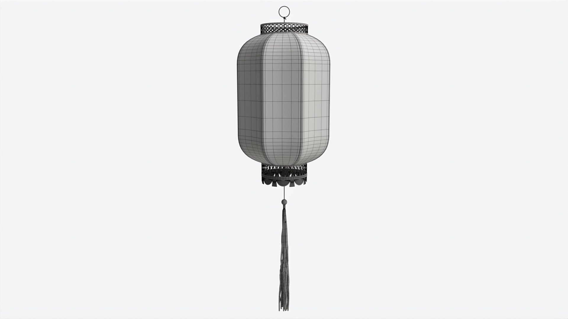 Oriental Traditional Hanging Paper Lantern 02 3D model_6