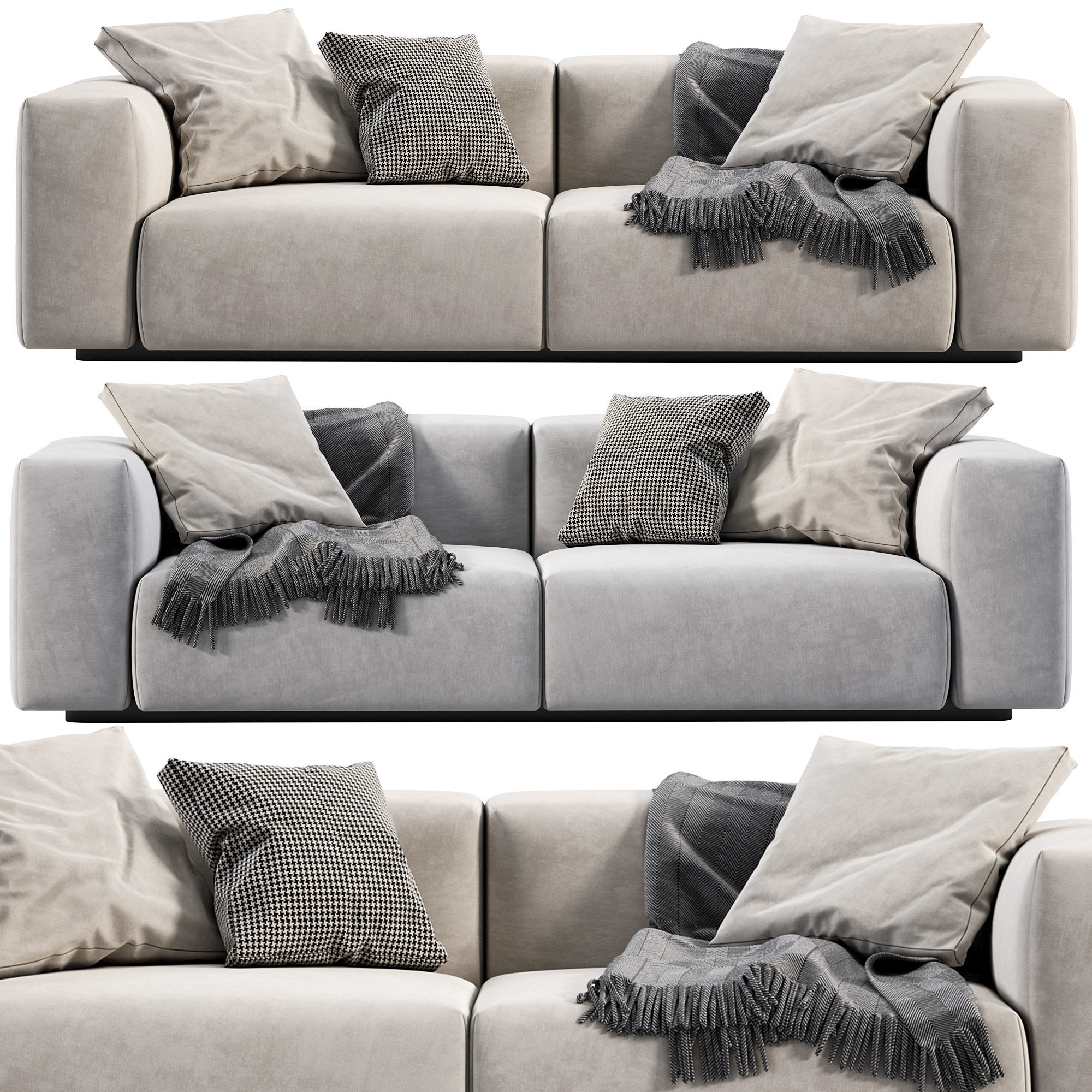 Sofa Soft Modular by Vitra 3D model_3