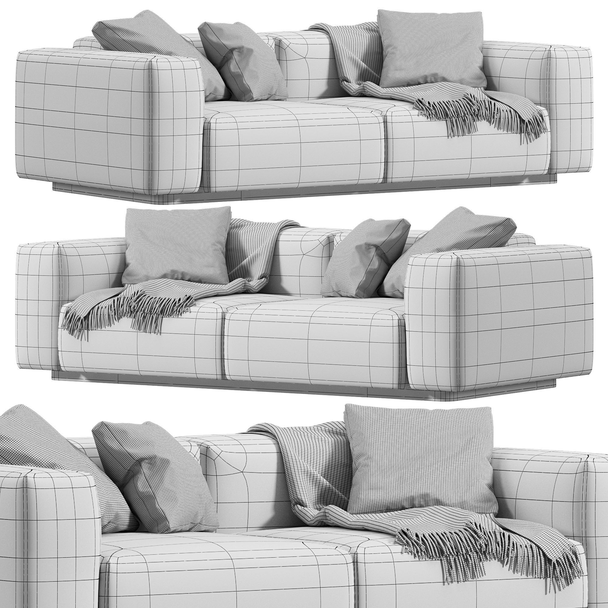 Sofa Soft Modular by Vitra 3D model_4