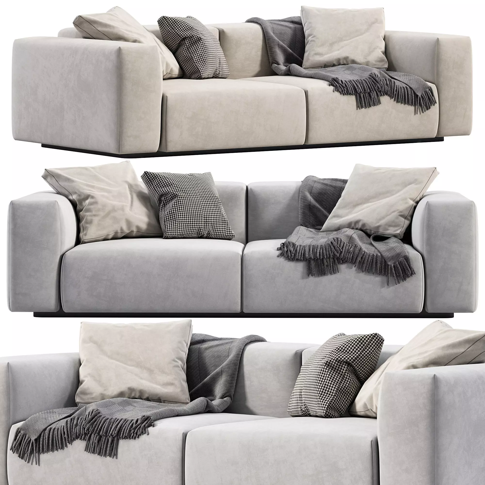 Sofa Soft Modular by Vitra 3D model_0