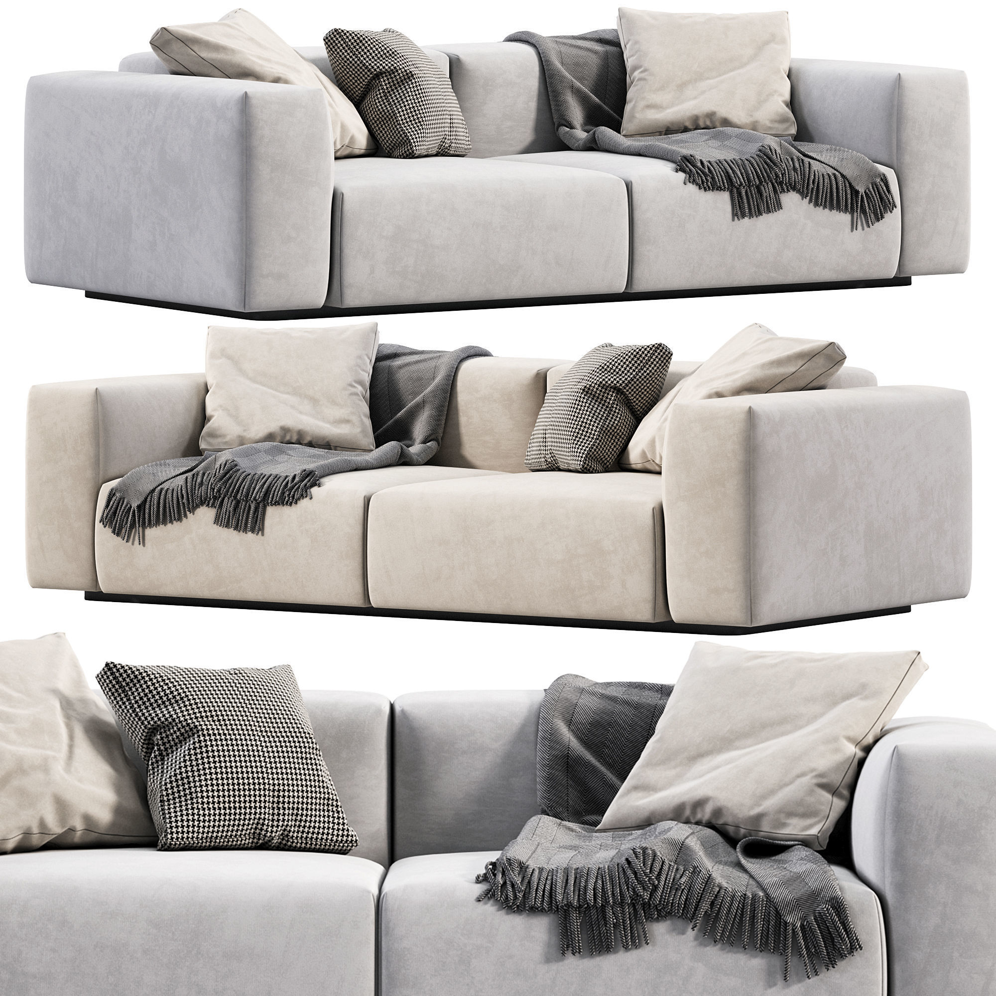 Sofa Soft Modular by Vitra 3D model_1