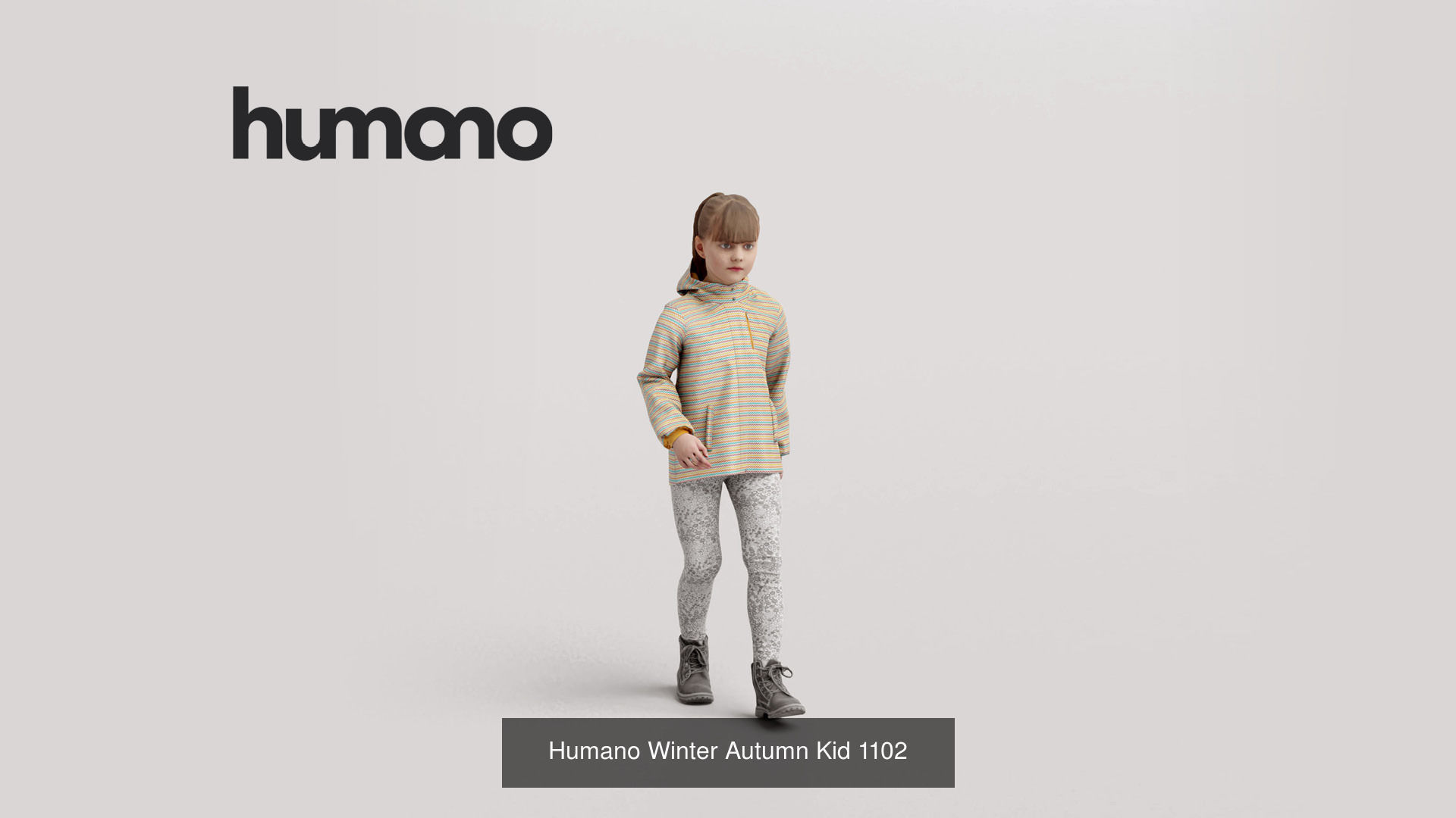 Humano 5-Pack - WINTER AUTUMN PEOPLE - 5x 3D models A 3D Model Collection_1