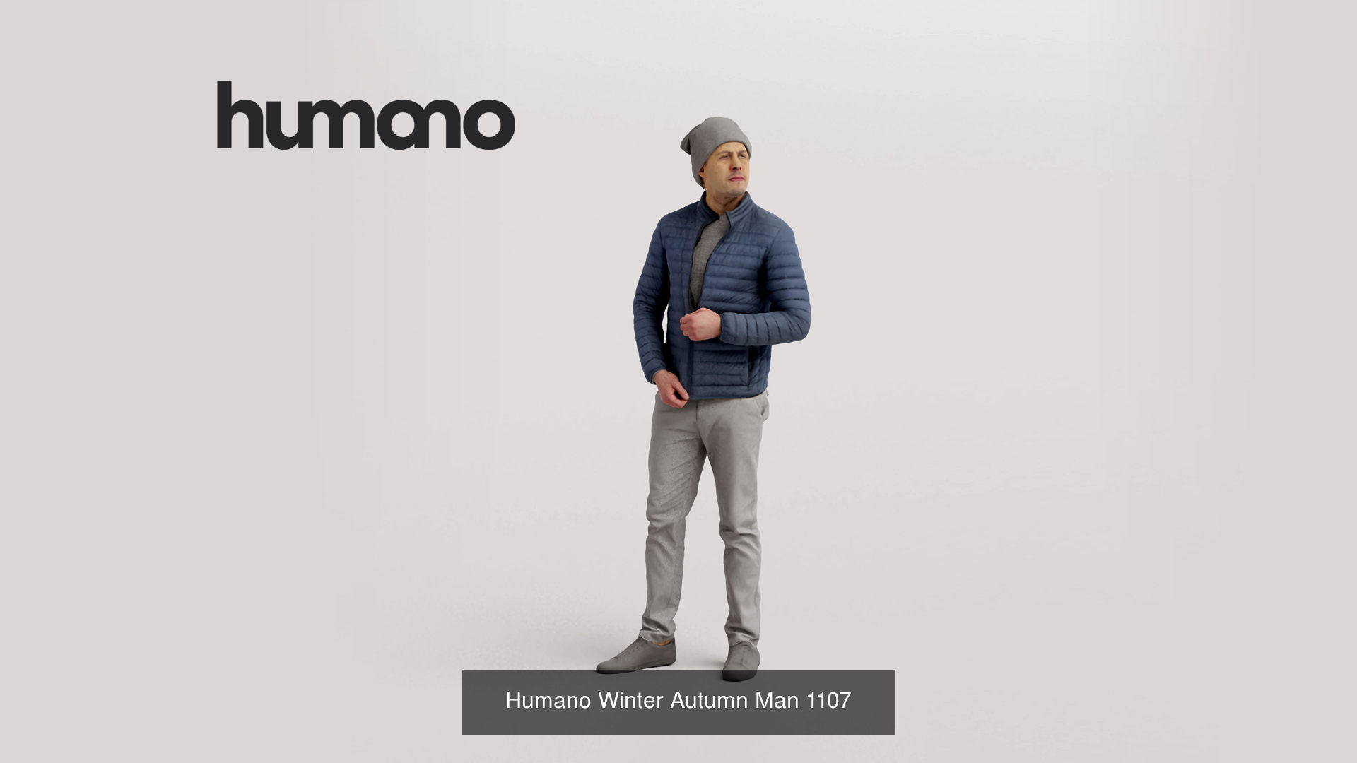 Humano 5-Pack - WINTER AUTUMN PEOPLE - 5x 3D models A 3D Model Collection_5