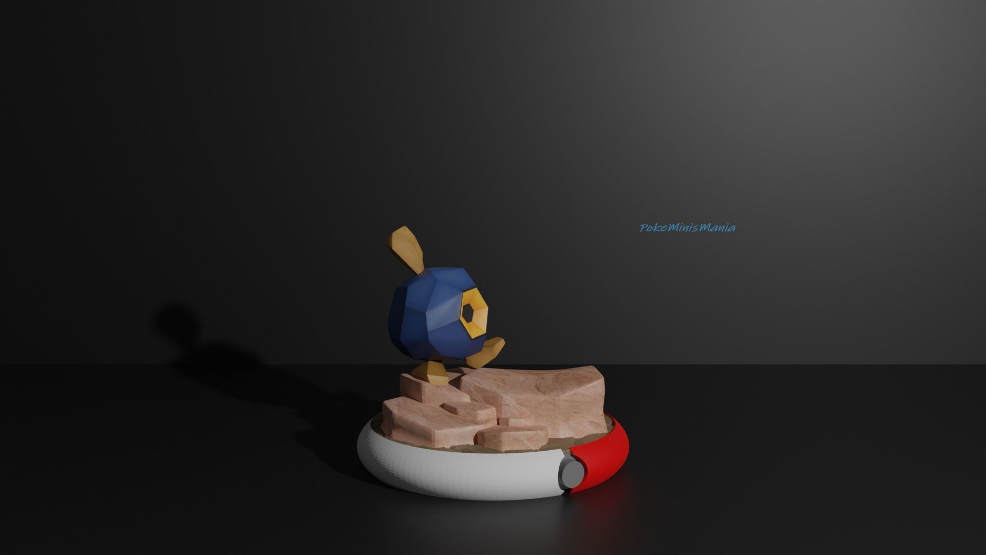 Roggenrola Boldore and Gigalith 3D print model 3D print model_2