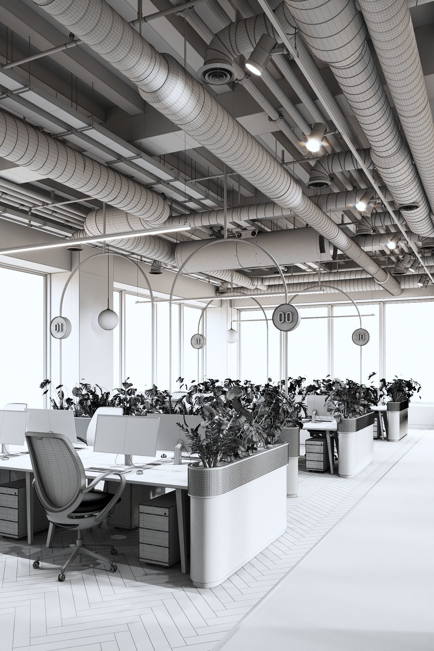 Archinteriors vol 66 - collection of galleries and offices 3D model_4