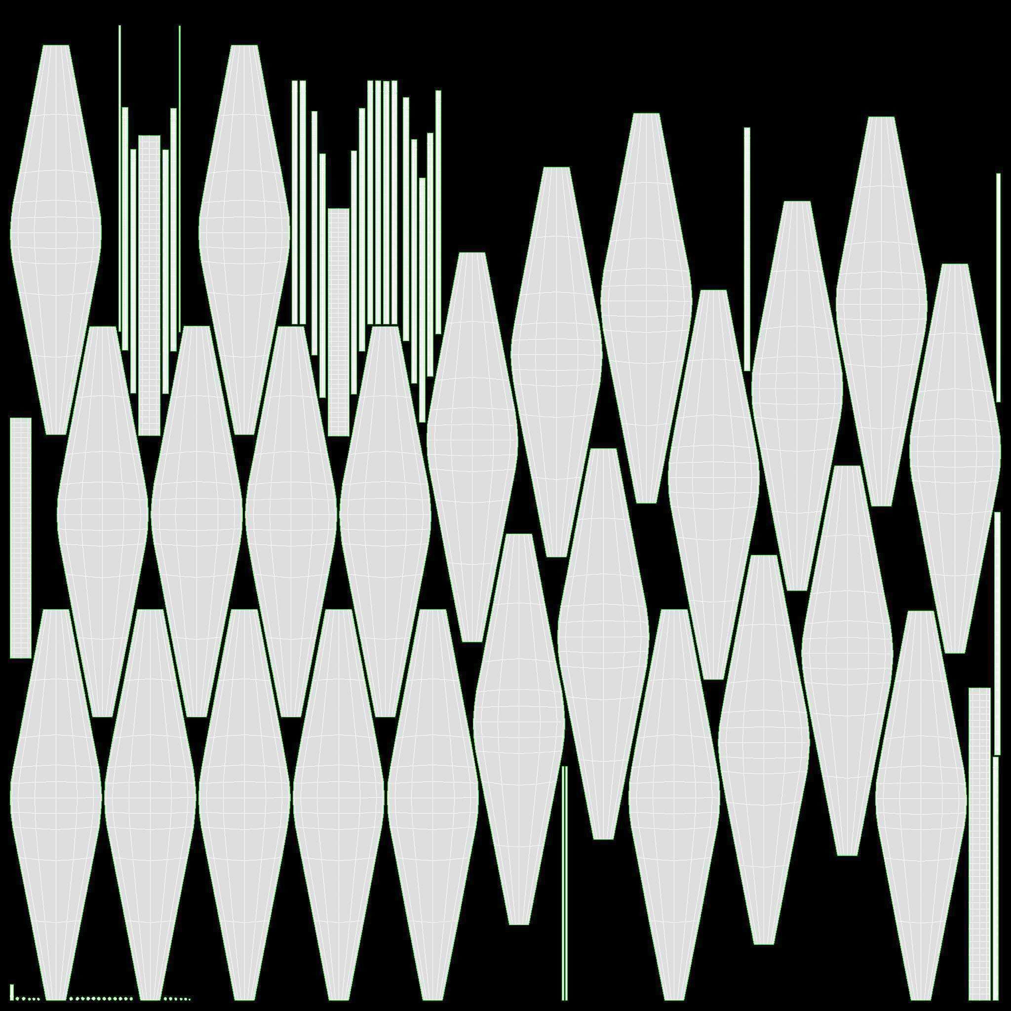 Oriental Traditional Hanging Silk Lantern 01 3D model_8