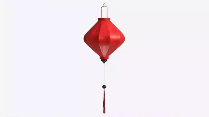 Oriental Traditional Hanging Silk Lantern 01