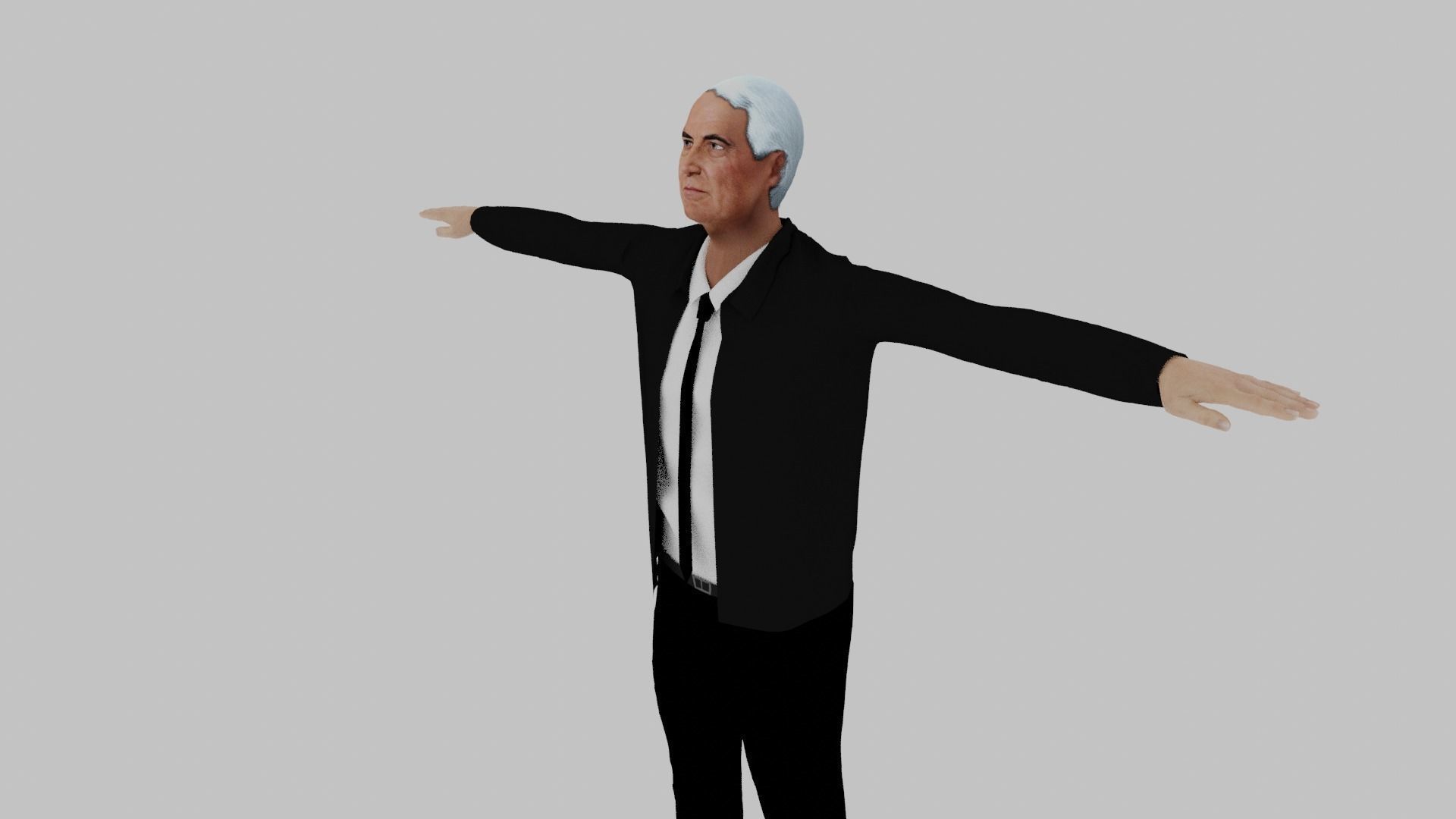 Warren G Harding Low-poly 3D model_2
