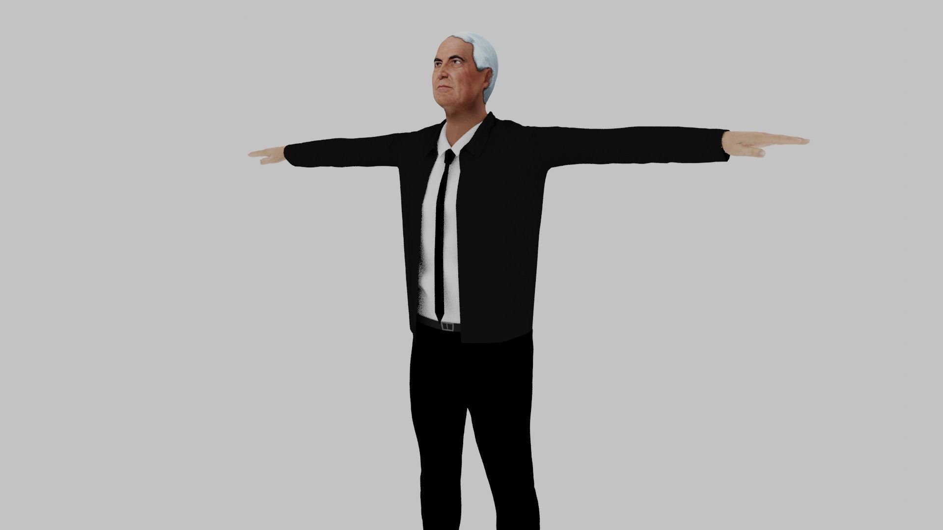 Warren G Harding Low-poly 3D model_6