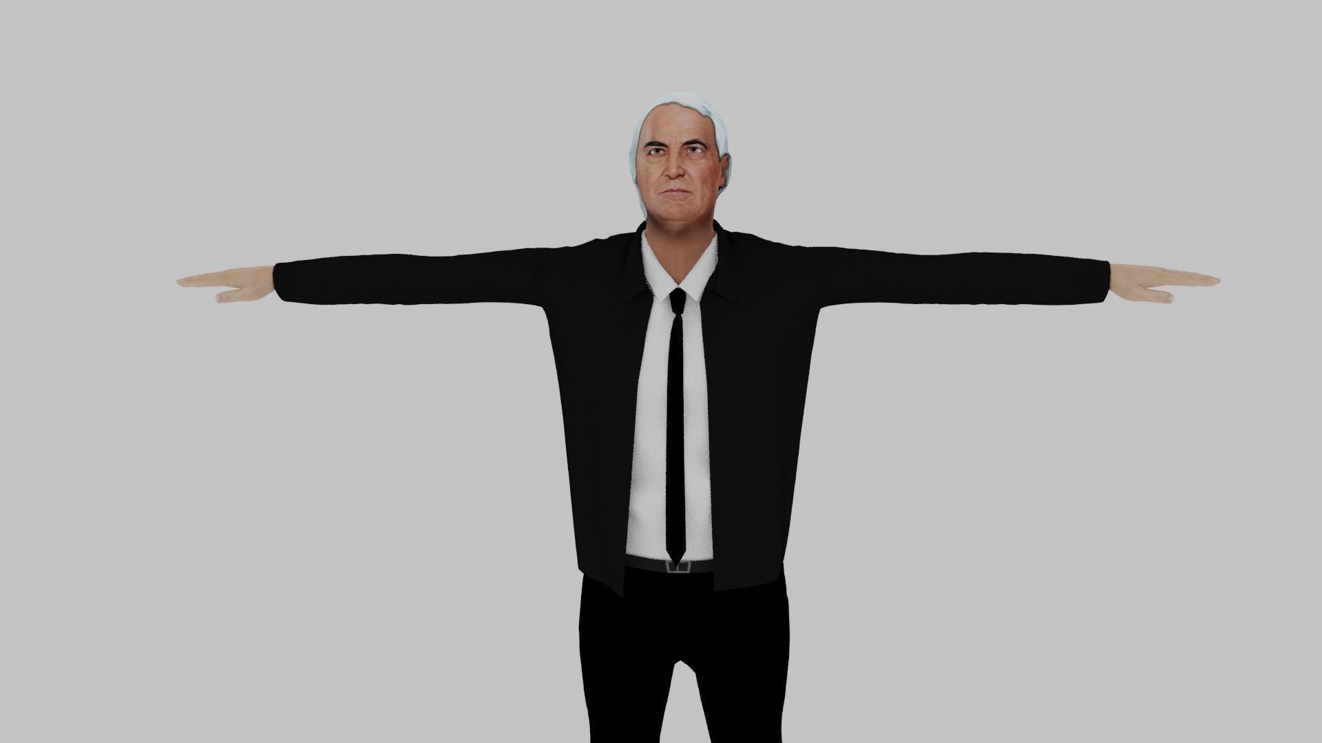 Warren G Harding Low-poly 3D model_1