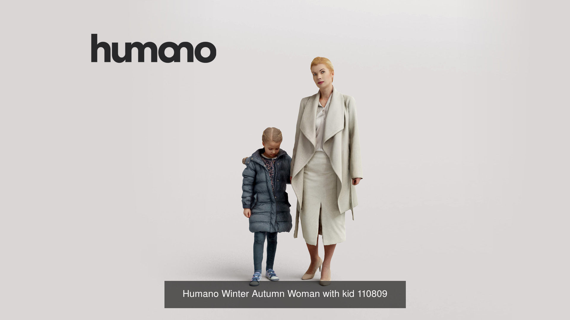 Humano 5-Pack - WINTER AUTUMN PEOPLE - 5x 3D models C 3D Model Collection_4