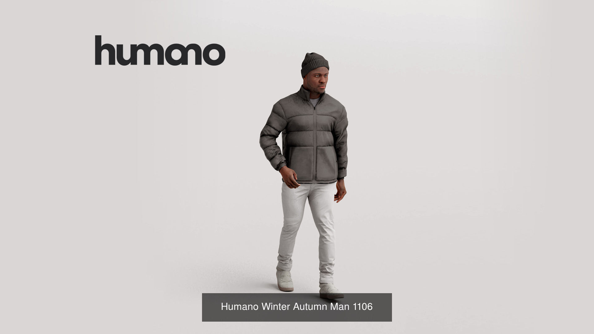 Humano 5-Pack - PEOPLE WITH UMBRELLAS -  RAINY - 5x 3D models D 3D Model Collection_6