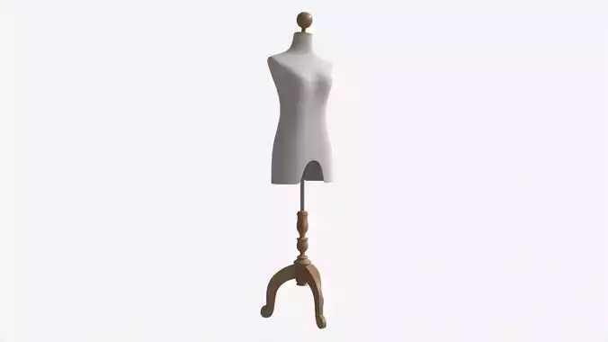 Upper Body Female Mannequin on wooden tripod