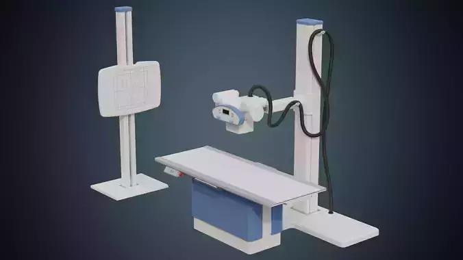 Angiography Machine 1A Low-poly 3D model