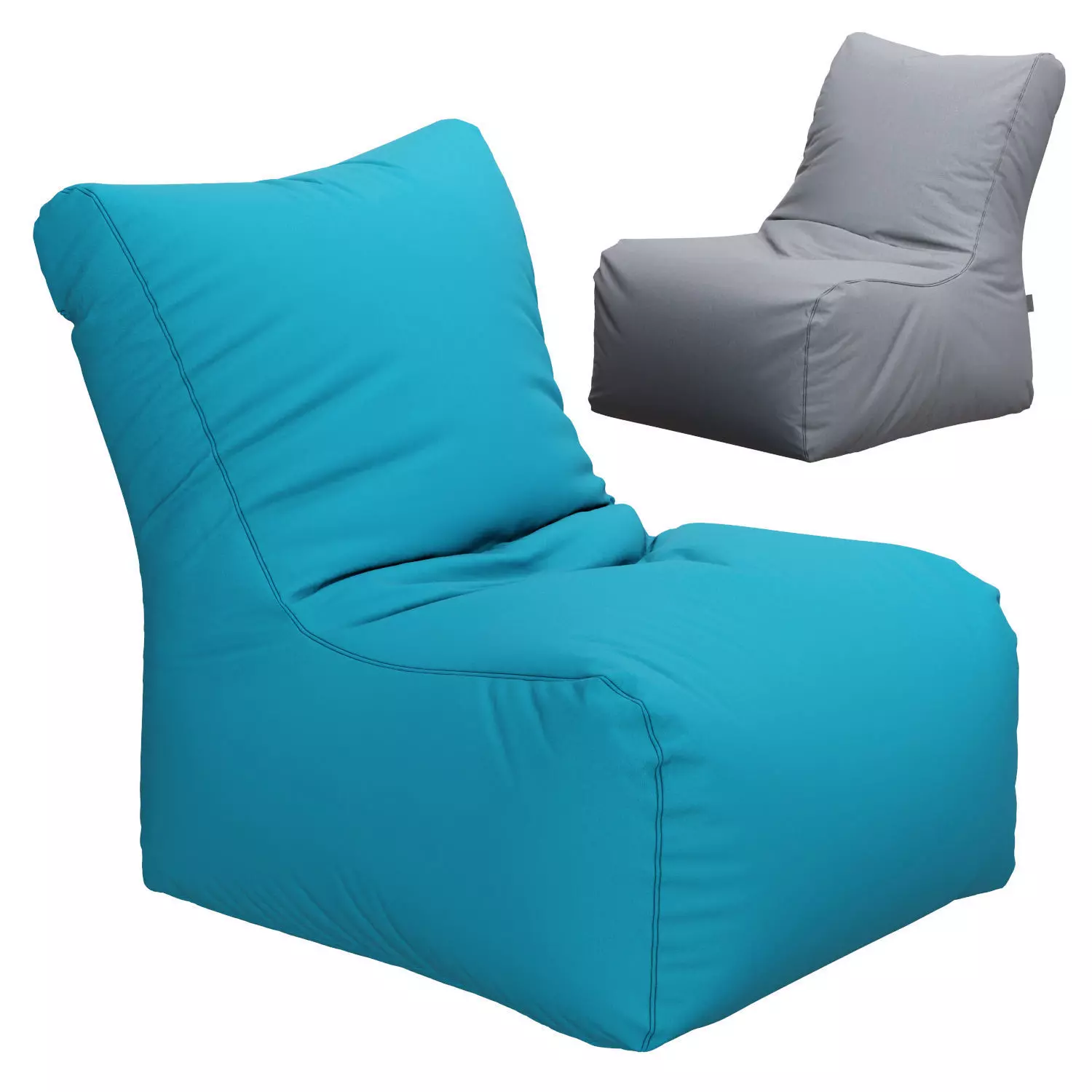 Bean bag Seat Colorin Azure 3D model