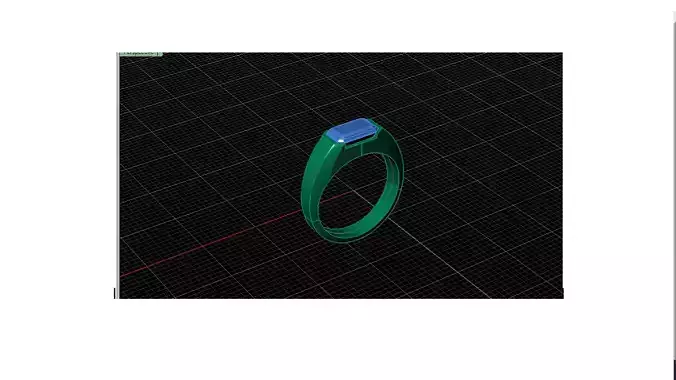 Men ring with coloured stone