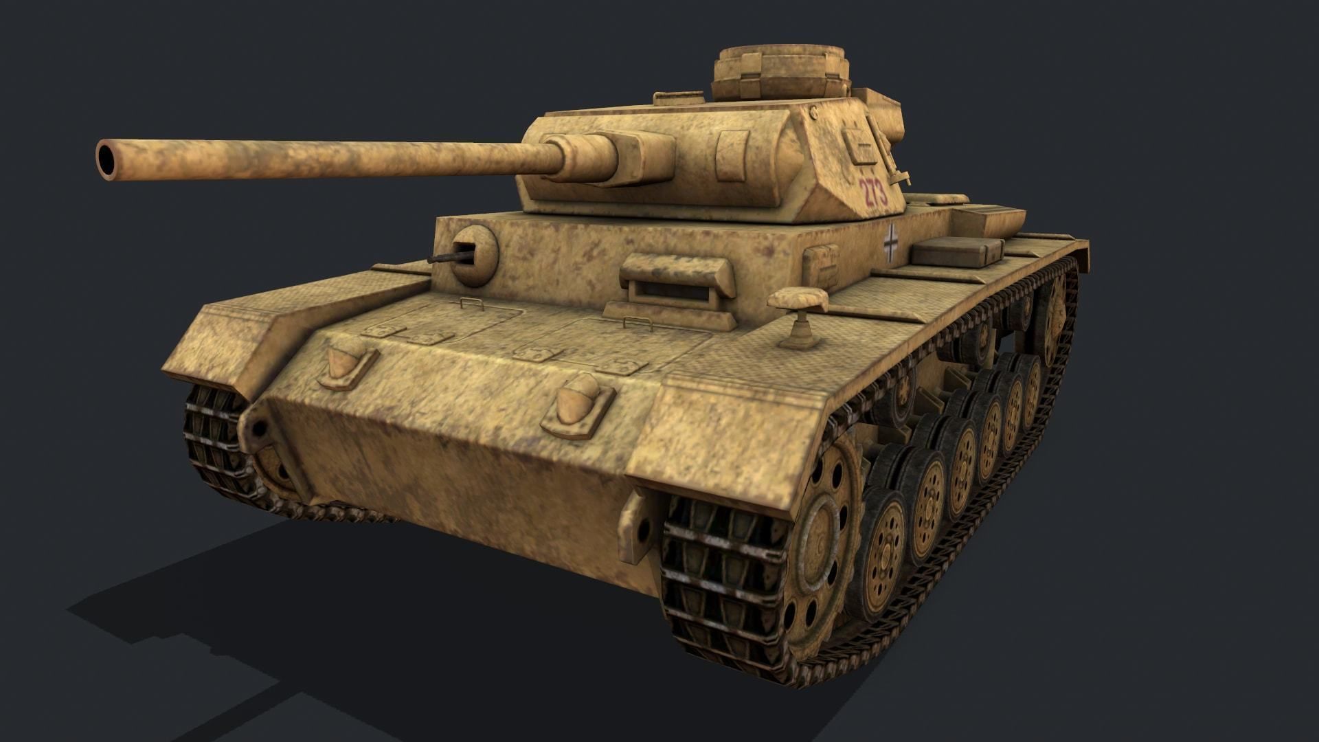 Panzer 4 tank Low-poly 3D model_2