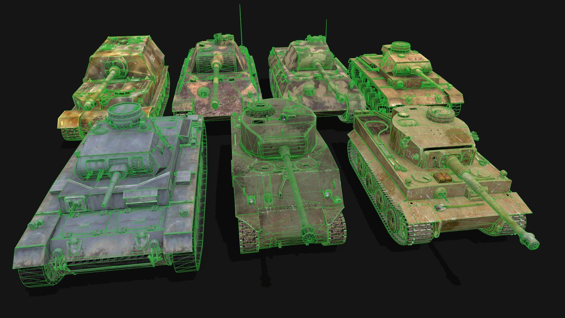 Tank Pack 7 Models 3D Model Collection_2