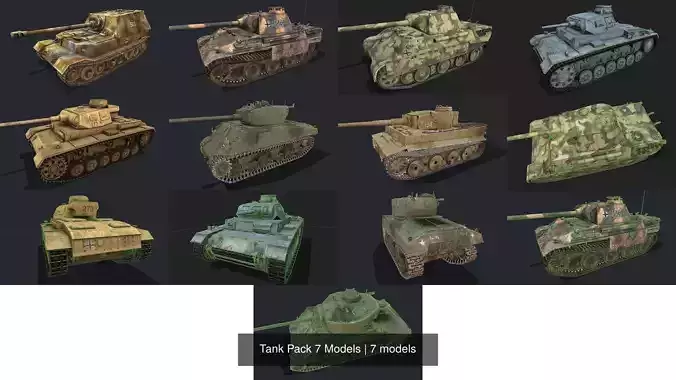 Tank Pack 7 Models