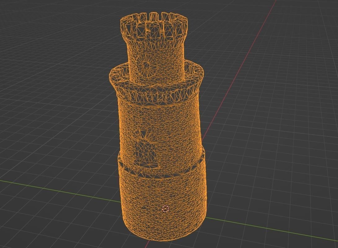 Medieval Castle Tower - Low-Poly - Game-Ready Low-poly 3D model_4