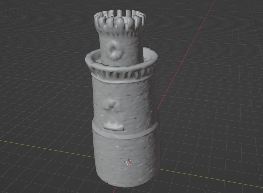 Medieval Castle Tower - Low-Poly - Game-Ready Low-poly 3D model_3