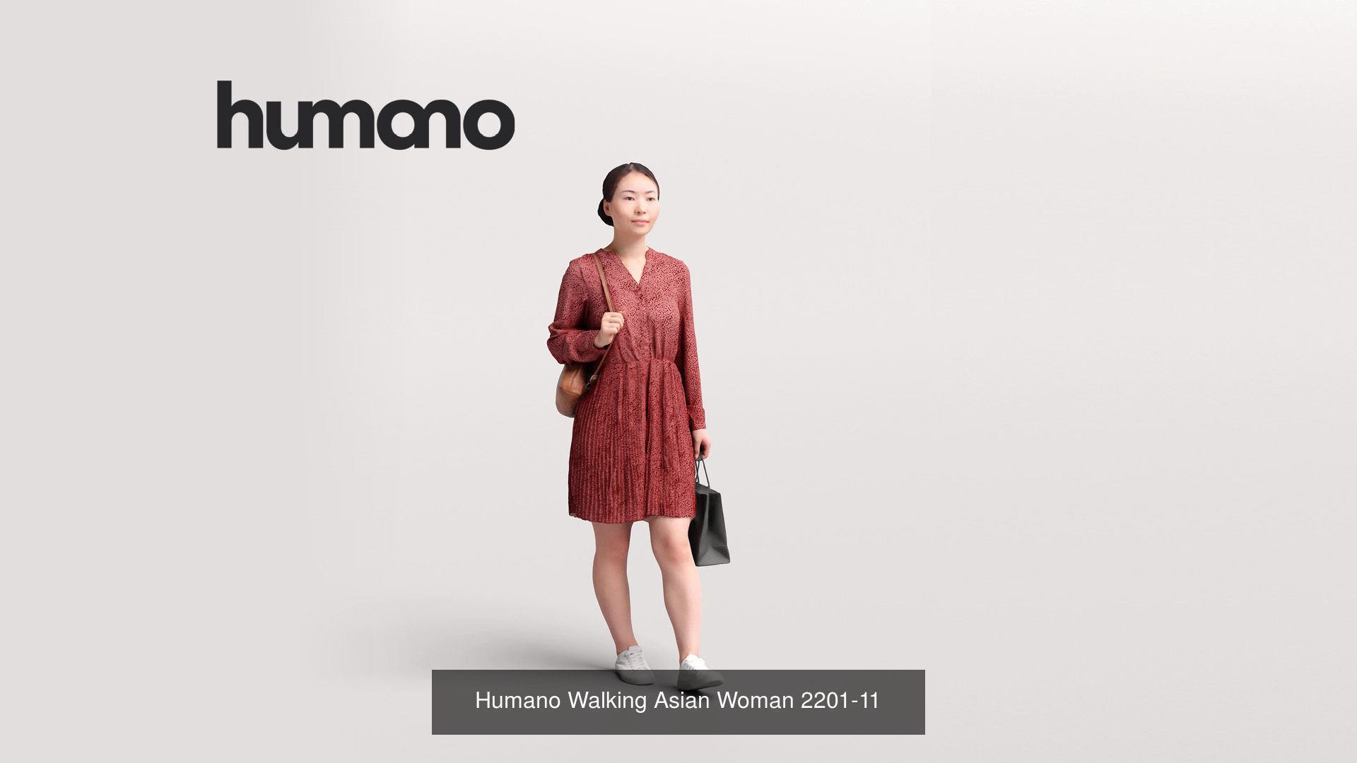 Humano 6-Pack - WALKING PEOPLE - 6x 3D models B 3D Model Collection_2