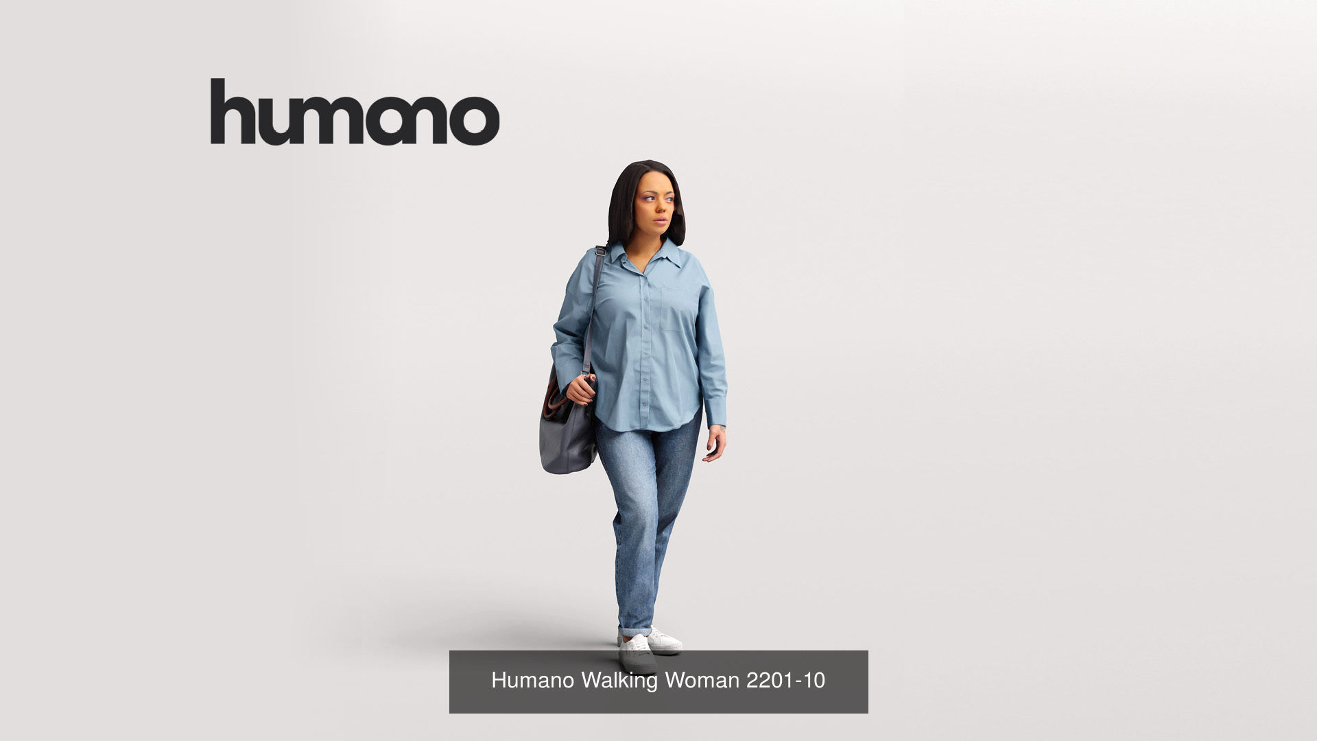 Humano 6-Pack - WALKING PEOPLE - 6x 3D models B 3D Model Collection_3