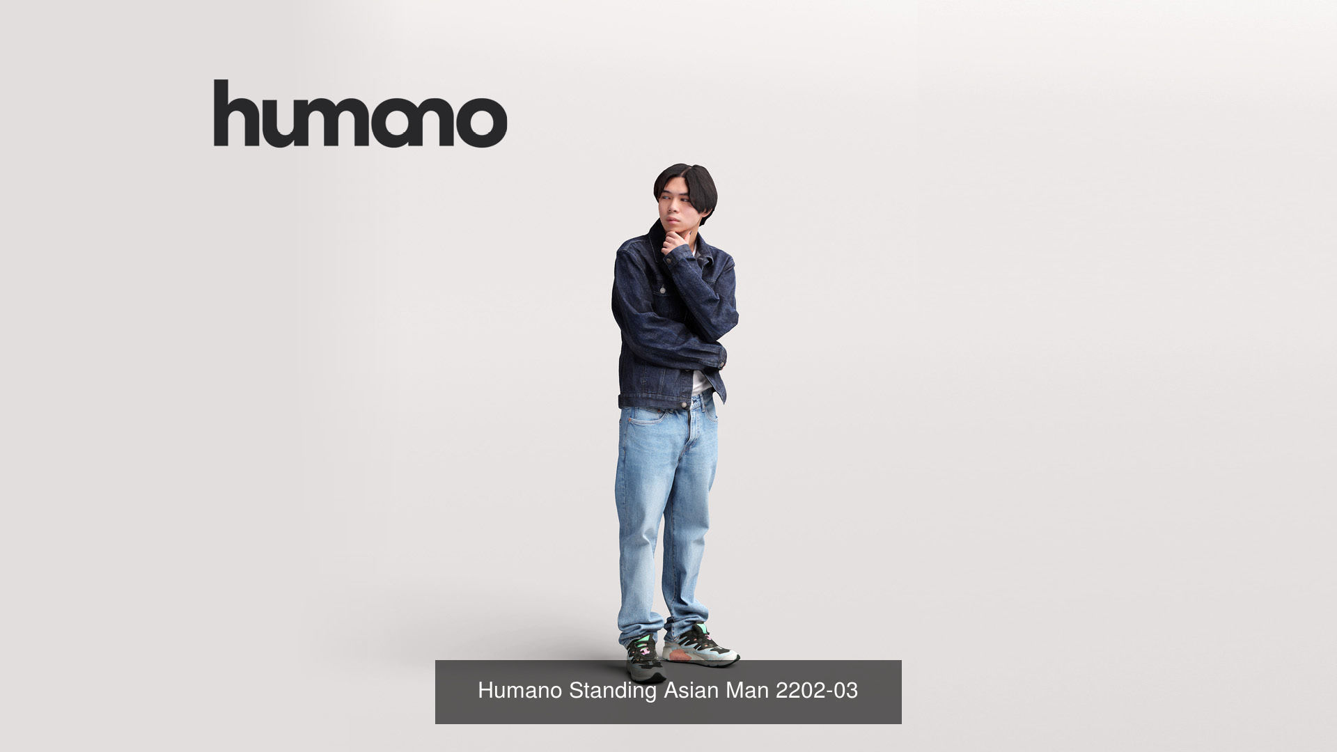 Humano 6-Pack - STANDING PEOPLE - 6x 3D models A 3D Model Collection_4