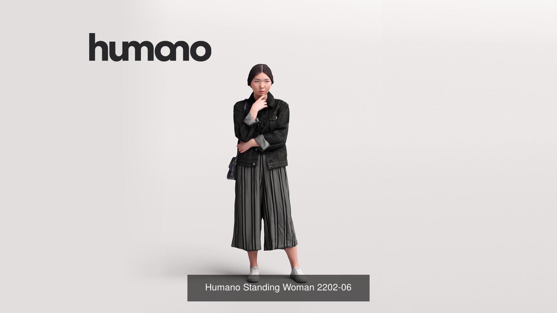 Humano 6-Pack - STANDING PEOPLE - 6x 3D models A 3D Model Collection_6