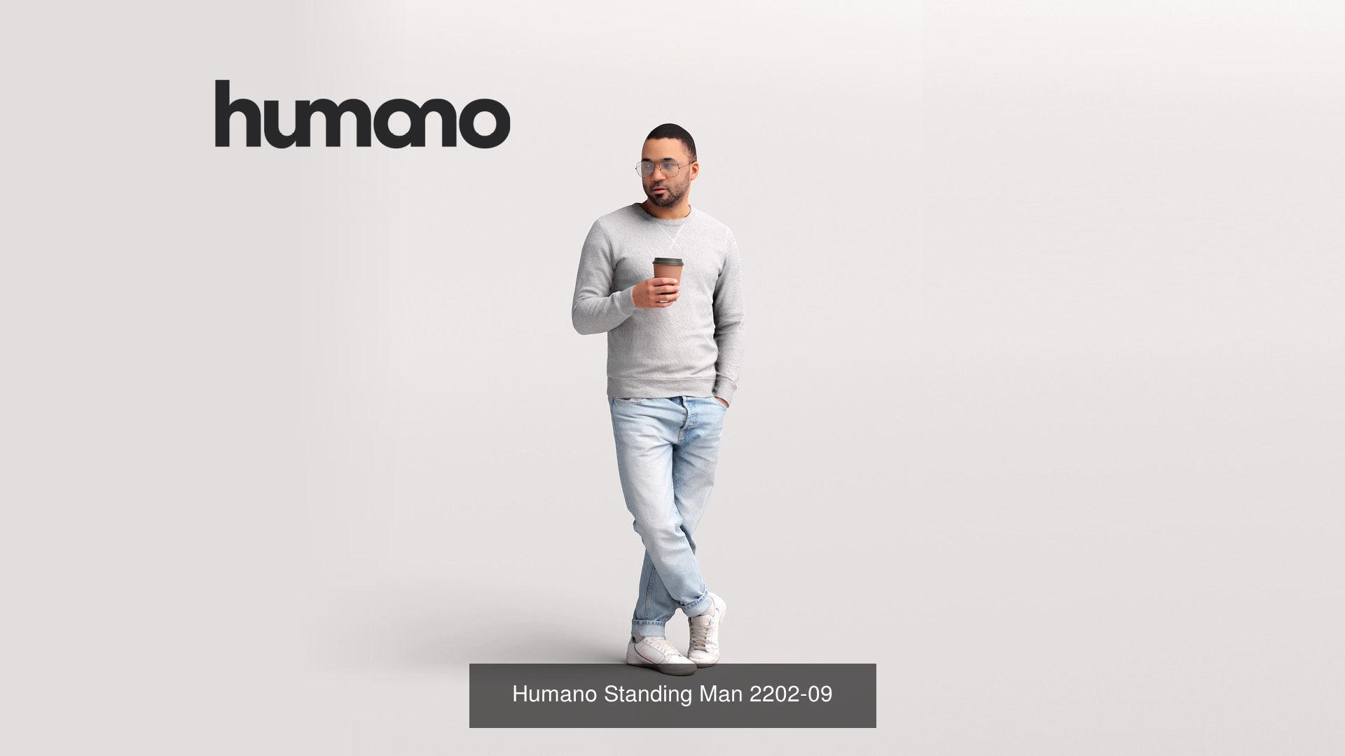 Humano 6-Pack - STANDING PEOPLE - 6x 3D models A 3D Model Collection_5