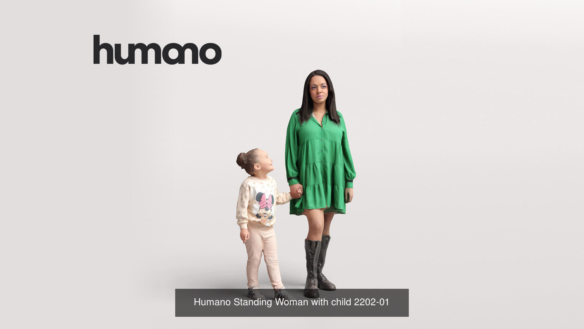Humano 6-Pack - STANDING PEOPLE - 6x 3D models A 3D Model Collection_1