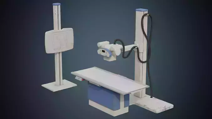 Angiography Machine 1B Low-poly 3D model