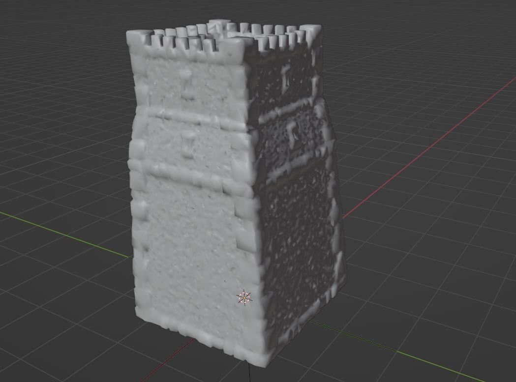 Castle Tower - Low-poly Game-ready Model Low-poly 3D model_3