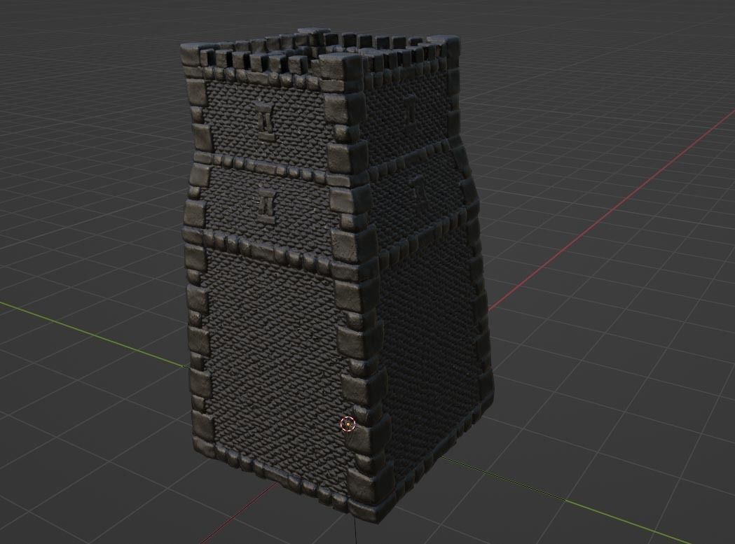 Castle Tower - Low-poly Game-ready Model Low-poly 3D model_2