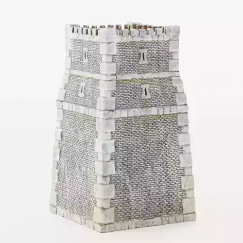 Castle Tower - Low-poly Game-ready Model Low-poly 3D model