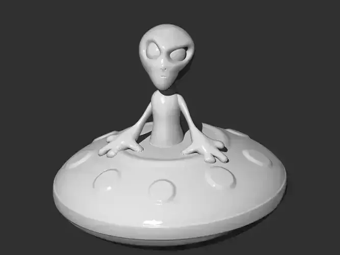 Ufo and Alien 3D print model