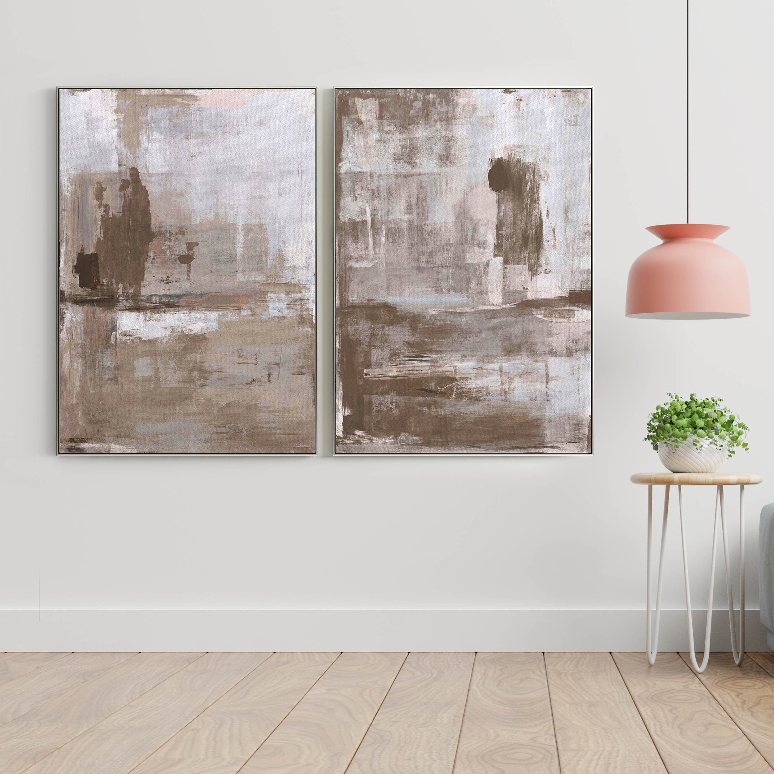 Plaster Two Photo Frame 167 Low-poly 3D model_2