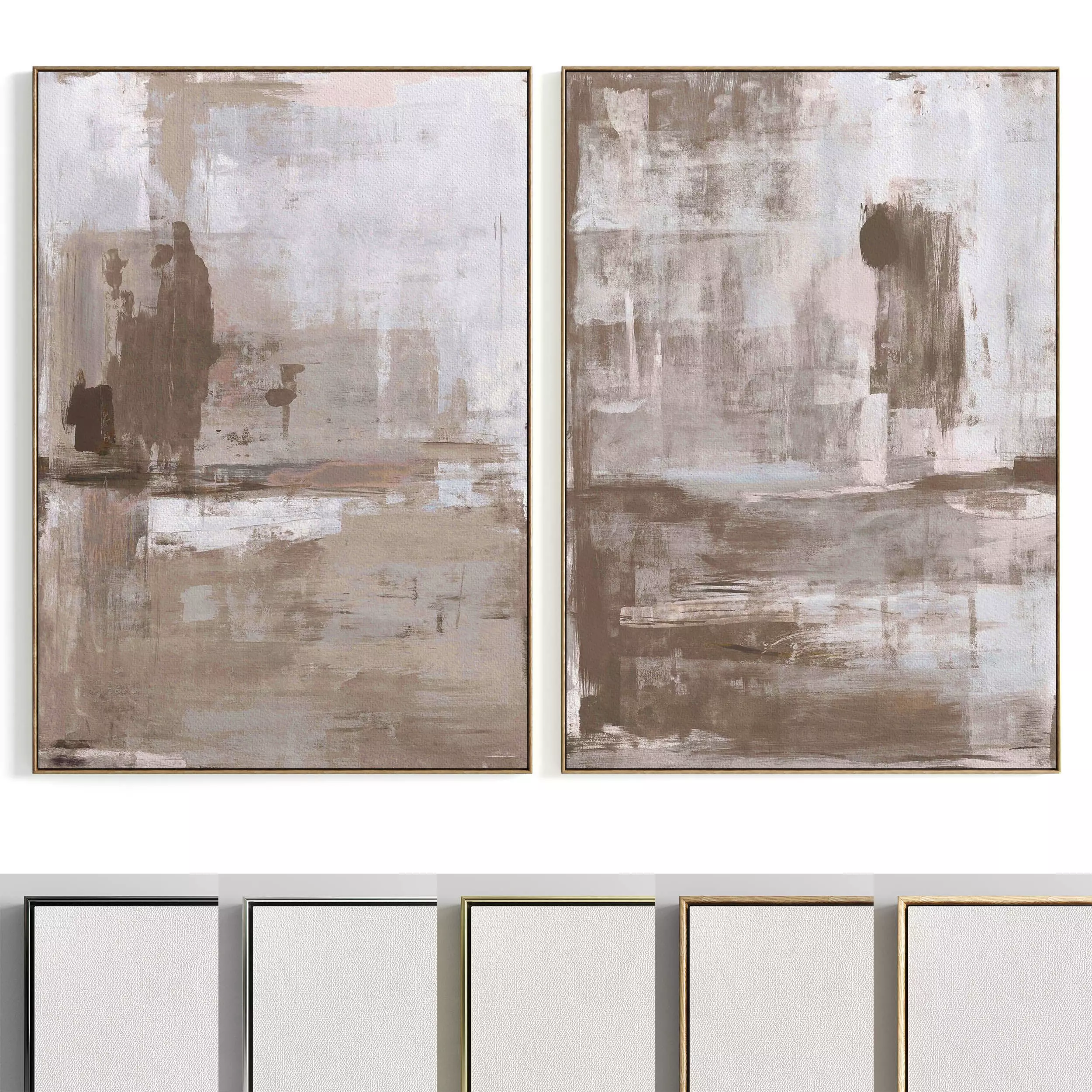 Plaster Two Photo Frame 167 Low-poly 3D model_0