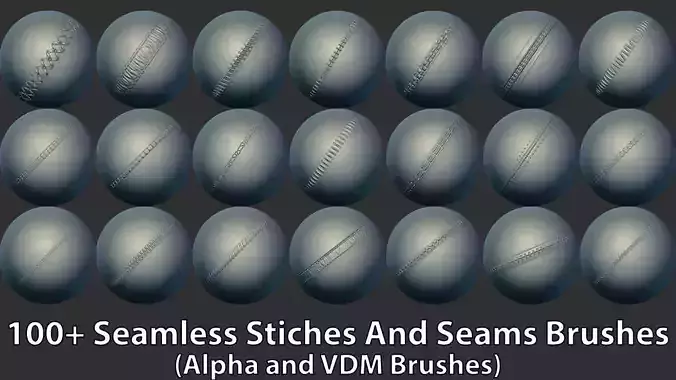 110 Seamless Cloth Stiches and Seams Pack