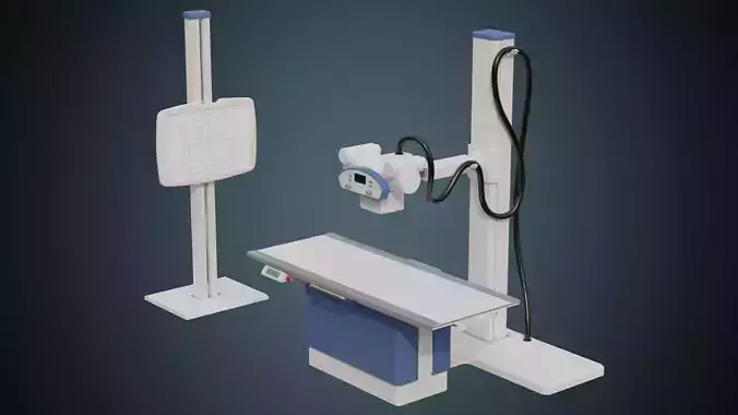 Angiography Machine 1 Basic Low-poly 3D model