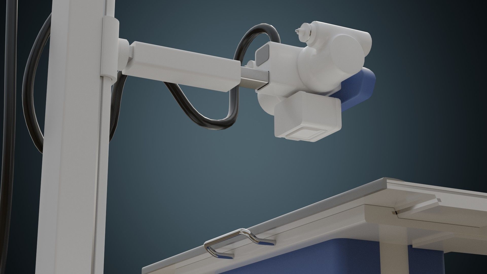 Angiography Machine 1 Basic Low-poly 3D model_5